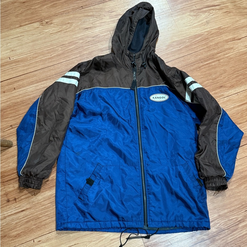 Kangol Jacket in Blue & Brown, Size  3XL